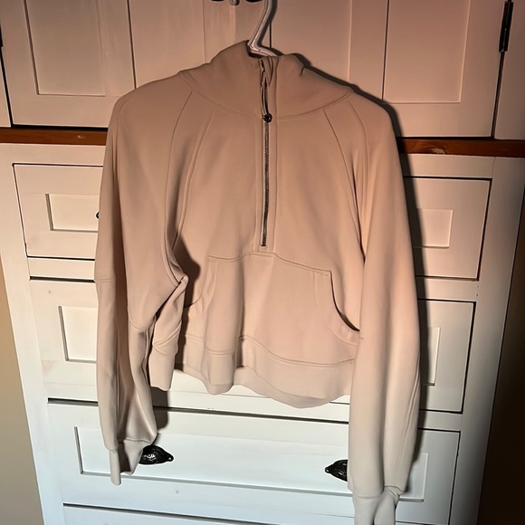 lululemon athletica Sweaters - Lulu lemon scuba 1/2 zip white opal size M/L